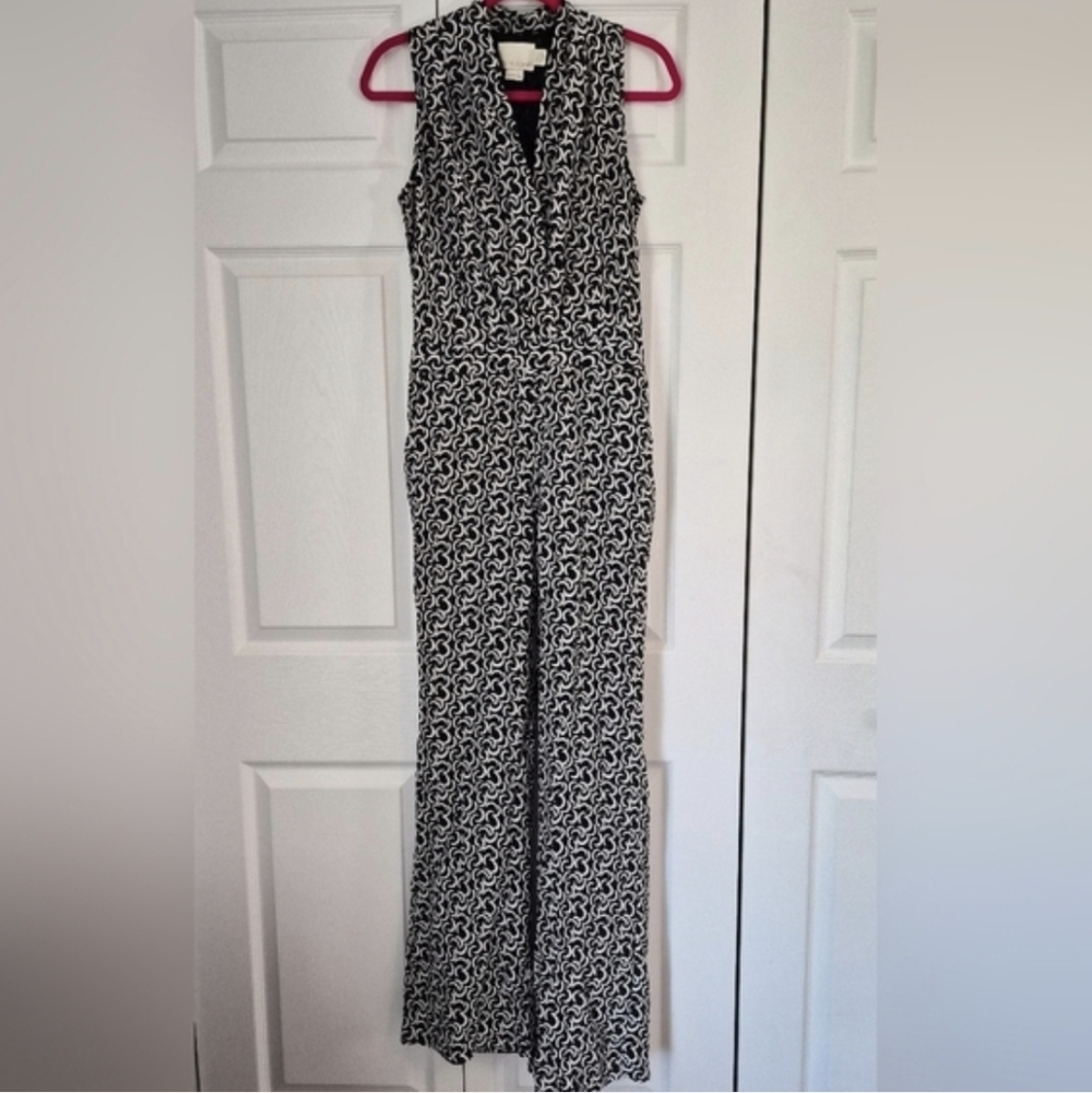 Cynthia Rowley Black and White Patterned Jumpsuit